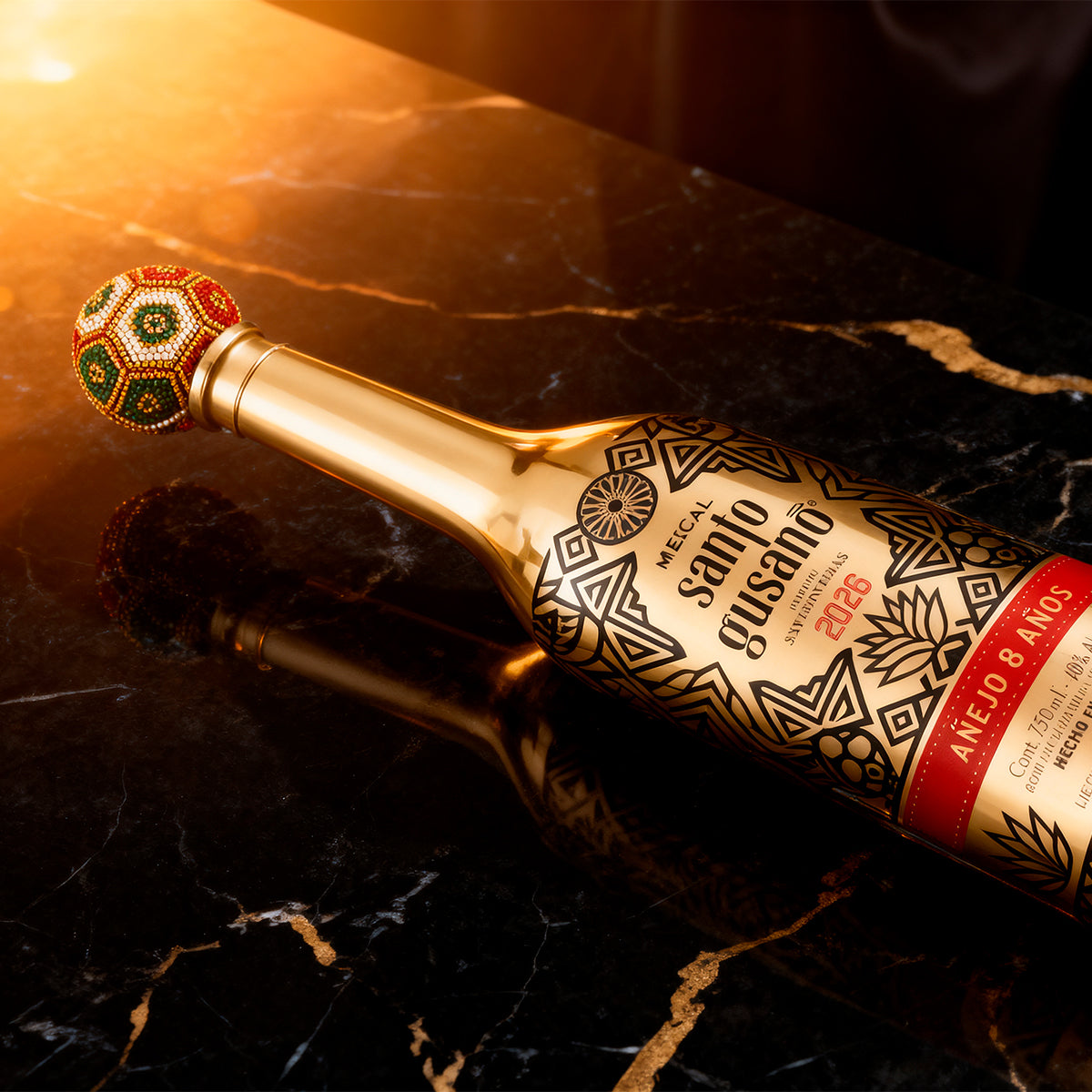 Mezcal Santo Gusano Edición Sin Fronteras 2026 — Añejo 8 Años