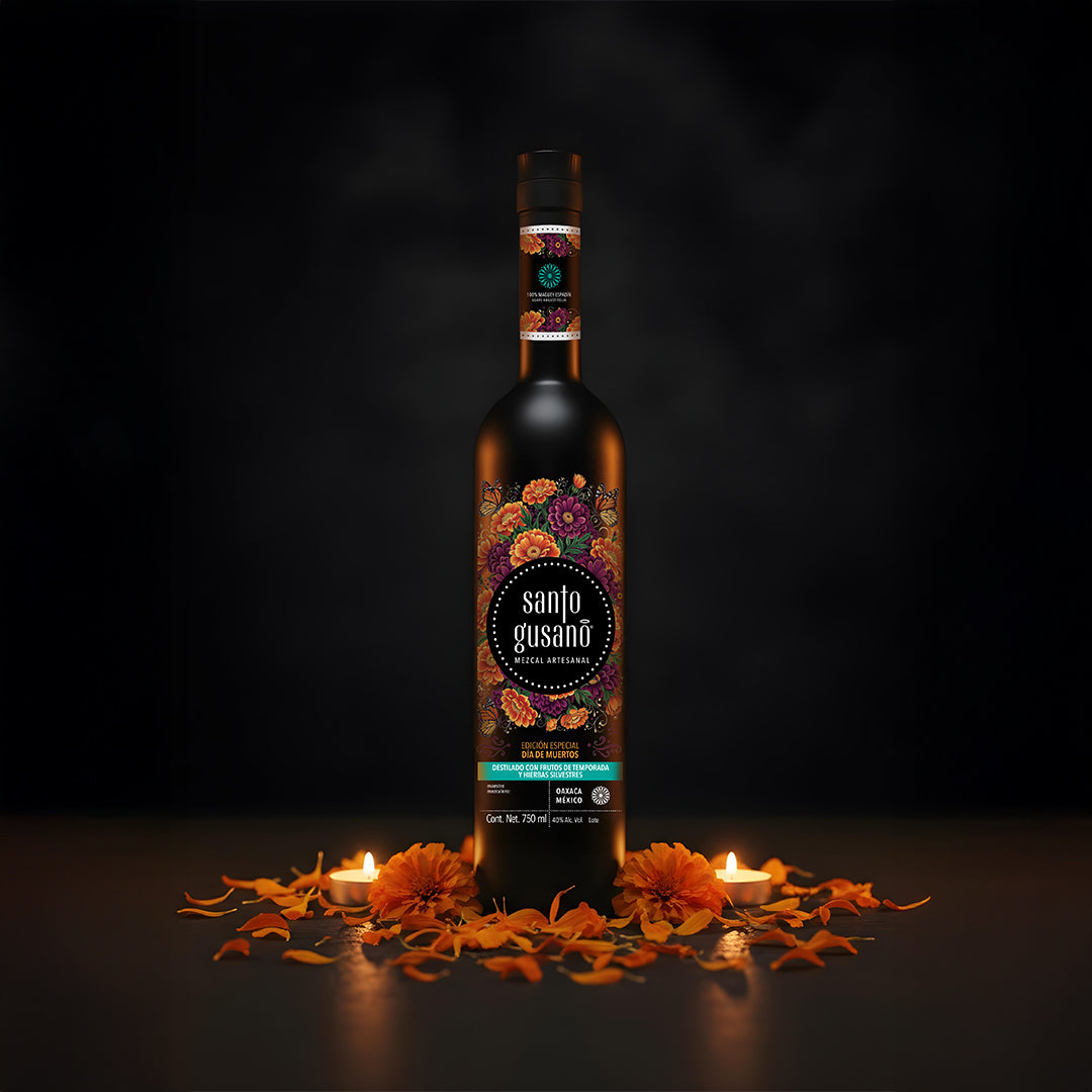 Mezcal Santo Gusano – Edición Especial Día de Muertos